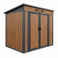 Domek narzędziowy 180x100x180 cm ze stali brązowo-antracytowy - ogrodowy z dwuskrzydłowymi drzwiami